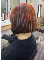 ランプ(Lamp) くびレイヤーグレーベージュニュアンスカラー白髪染め白髪ぼかし