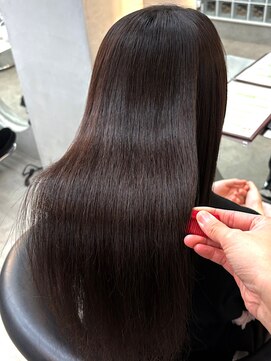 オリーブグレー/韓国風巻き/レイヤーカット/マロンベージュ