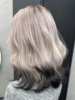 フレームプラス なんば駅前店(FRAME+)&nbsp;エンドカラー/ホワイトグレージュ