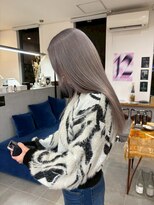 O 大人キレイ透明感立体感シルキーグレージュ×エアストレート20代