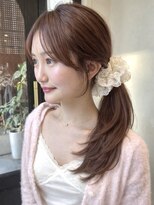 ナナローネス 渋谷(nana loness)&nbsp;まろやかベージュ 顔まわりカット くびれヘア 韓国風スタイル