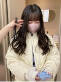 レイヤーカットロングレイヤーグレージュ春カラー