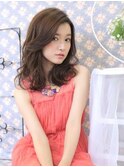 流しバングゆる巻きエアリーナチュラルミディアム