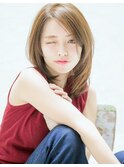 ふんわり大人カワイイ上品小顔ミディアムボブ