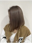 グレージュロブ_ボブウルフ_ココアベージュ