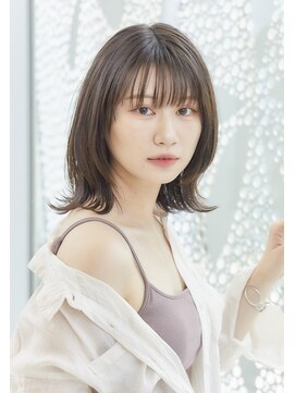ミチオ ノザワ ヘアサロン ギンザ(Michio Nozawa HAIR SALON Ginza) 【池上まさよし】前髪ありレイヤーボブ × アッシュブラウン