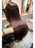 レットブラウン×髪質改善