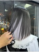 インナーカラー　ホワイトアッシュ