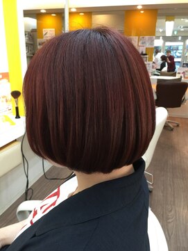 ヘアデザイン ラポール 茨木店(hair design Rapport) ルビーローズカラー/艶髪大人ボブ/シアーカラー