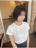 大人ショート｜暗髪/ショートボブ/顔周りカット/30代/40代
