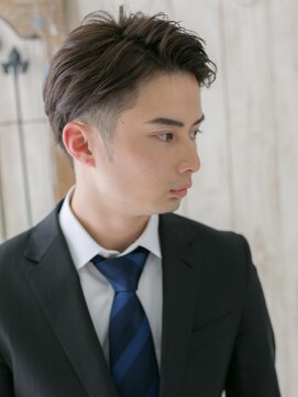 メンズヘア ビーセカンド 草加店(MENS HAIR B-2) 社会人アップバング韓国フェードカットT草加