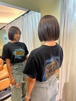 ワッツユアヘアストーリー(What’s your hair story)&nbsp;ボブ/グレージュ/シースルーバング/透明感カラー/ブリーチあり