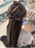 ハーフアップ