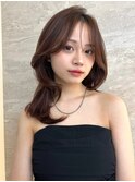ミニウルフレイヤーカット顔周り前髪韓国ミディアムロング/大宮