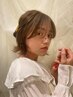 前髪カット＋透明感カラー 　　　￥9500