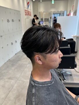 オーシャントーキョー 仙台(OCEAN TOKYO) フェザーショートニュアンスパーマセンターパートツーブロック