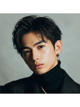 ロッソ ヘアアンドスパ 谷塚店(Rosso Hair&SPA) センターパート/ウルフ/マッシュ /メンズカット