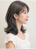 大人可愛い◎ハッシュカットくびれヘア×オリーブグレーp川口