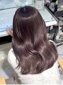 大人ガーリーダークアッシュ似合わせカットミディアムレイヤー