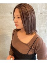 ロッカヘアエジェ(ROCCA hair eje.)&nbsp;ハイライトカラー切りっぱなしハイライトボブ