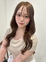 アモレット 天文館店(amoretto) ミルクティーアッシュベージュ ロングヘレイヤー 韓国風 艶髪
