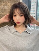 ハニーシブヤ(HONEY shibuya) ゆるふわボブ/くびれショートボブパーマシアーグレージュ3