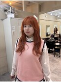 オレンジ/ブリーチ/20代
