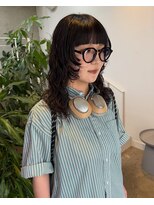 アクアオモテサンドウ(ACQUA omotesando)&nbsp;△ウルフカットウルフパーマレイヤーパーマブルーブラック