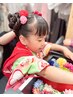 【年中七五三!三歳】着物《ワンスター》レンタル+着付け+小物
