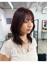 ソーソー(SoSo)&nbsp;カシスカラーハッシュカット7.30ミルクブラウン