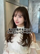 ロンドアベニール 北千住(Lond avenir)&nbsp;ダークパープル/レイヤーボブ/顔周りレイヤー/ミルクブラウン
