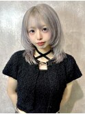 シルバーハイトーンケアブリーチダブルカラーウルフレイヤー