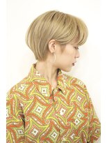 レンク(LENC)&nbsp;Coast.ショートボブ×ブロンドブリーチ×ノームコア