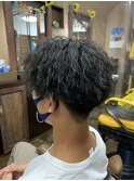 MEN’S HAIRハイライトマッシュパーマ〈理容室〉東浦和メンズ