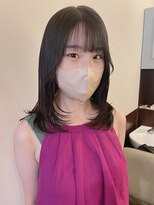 ロチカバイドールヘアー 心斎橋(Rotika by Doll hair) レイヤーカットオリーブグレー