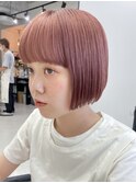 ダブルカラーピンクベージュミルクティーベージュイルミナカラー