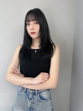 ボタン テンジン(VOTAN tenjin) 【ふうかすたいる】レイヤーカット×ブルーブラック