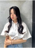 韓国前髪顔周りロング×インナーグレージュ[心斎橋/髪質改善]