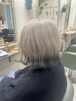 ヘアサロン レリー(hair salon relie) 【デザインカラー】エンドカラー×ホワイトベージュ
