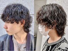 Genie独自のカット技術で作る、センターパートやウルフなどお客様に合わせたヘアスタイルが◎(メンズ)