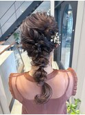 ヘアセット 編みおろし