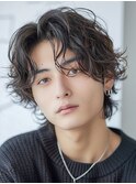 【ゆるやかなウェーブで魅せるリラックスミディアム】
