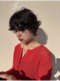 伸ばしかけショート×外国人風パーマ