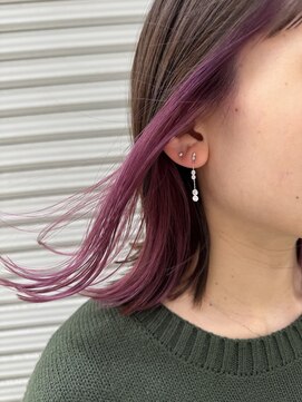 サル(saru) #インナーカラー × #ピンクパープル