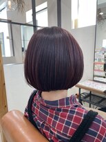 ニコ 四街道(nico)&nbsp;ボルドーレッドブラウン◎丸みひし形ボブ◎