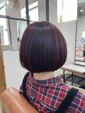 ニコ 四街道(nico) ボルドーレッドブラウン◎丸みひし形ボブ◎