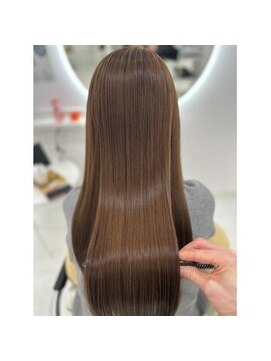 カラーハイライトハッシュカットレイヤーカットボブ髪質改善