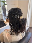 可憐に揺れる波巻きハーフアップ☆ヘアアレンジ