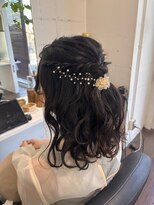 ヘアーアンドメイク ルシエル(hair&make Luxiel)&nbsp;可憐に揺れる波巻きハーフアップ☆ヘアアレンジ