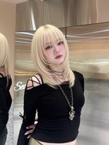 シー バイ ロンド 新宿(Sea by Lond)&nbsp;ホワイトブロンド×ハッシュカット